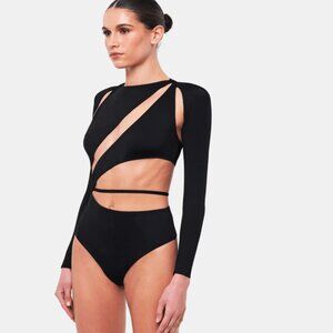 NWT OW FREE PEOPLE ASTRAL BODYCON BODYSUIT CUT-OUTS FRENCH GIRL BADDIE GLAM MED